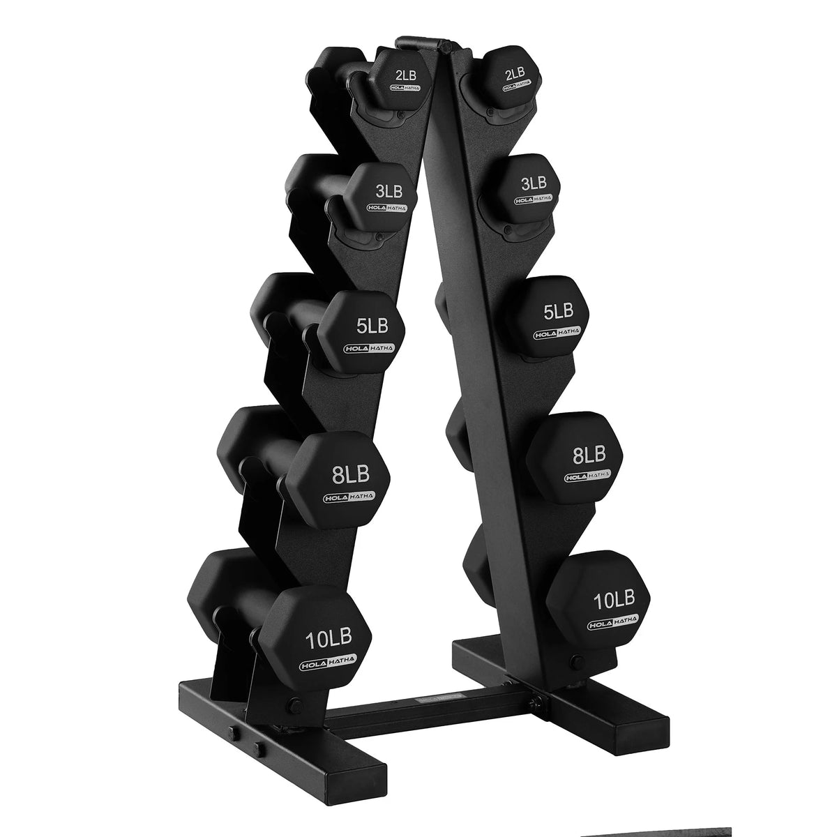 3, 5, and 8 Pound Dumbbell Hand Weight Set with Storage Rack H19254