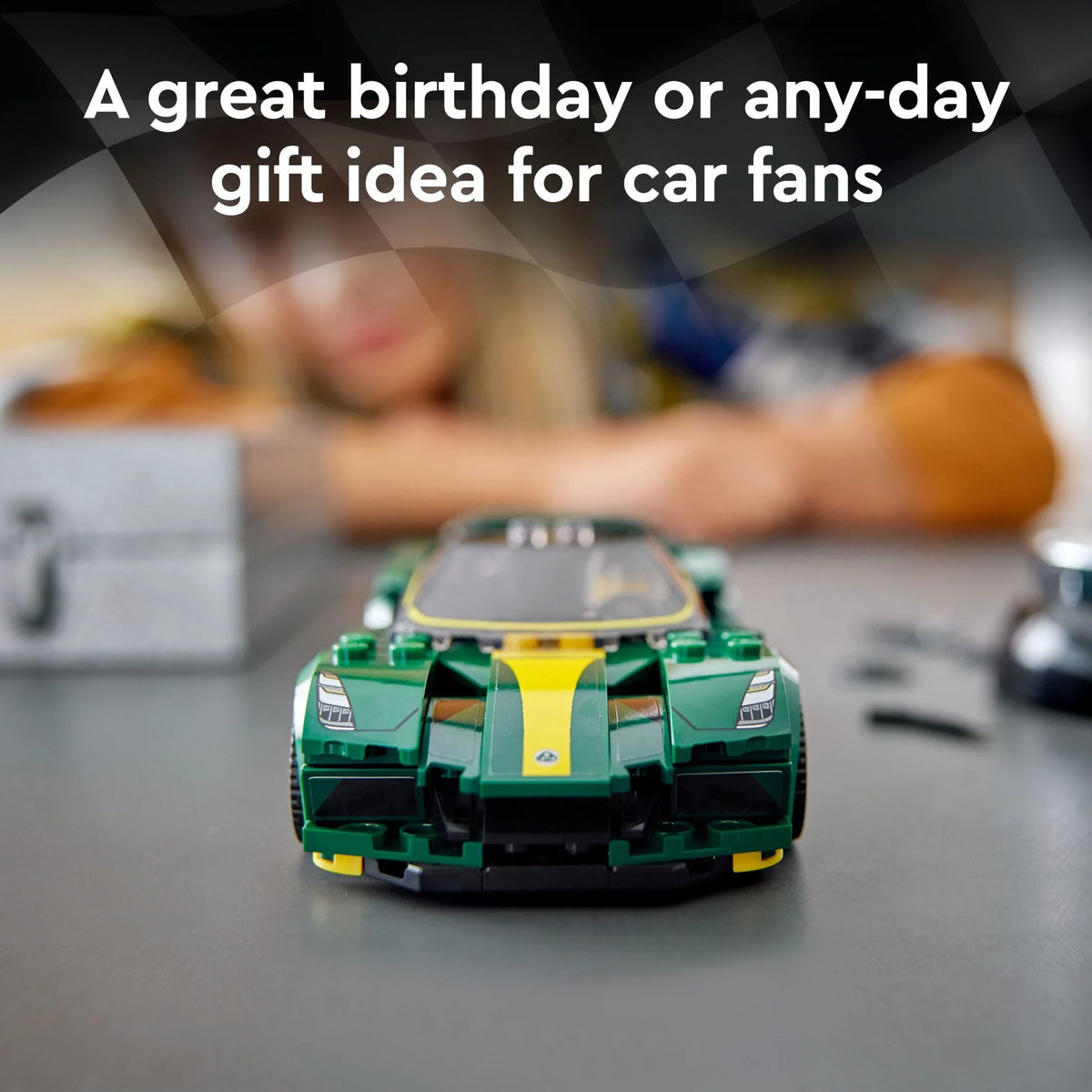 Race Car Toy Model with Racing Driver Minifigure X19013