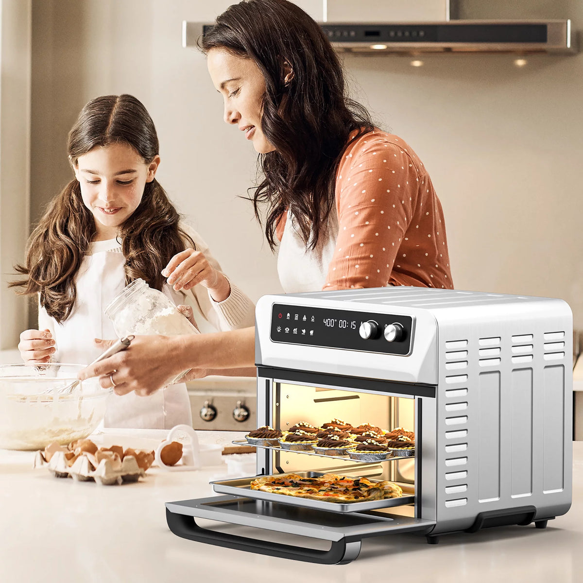 21QT Convection Air Fryer Toaster Oven 8-in-1 I208