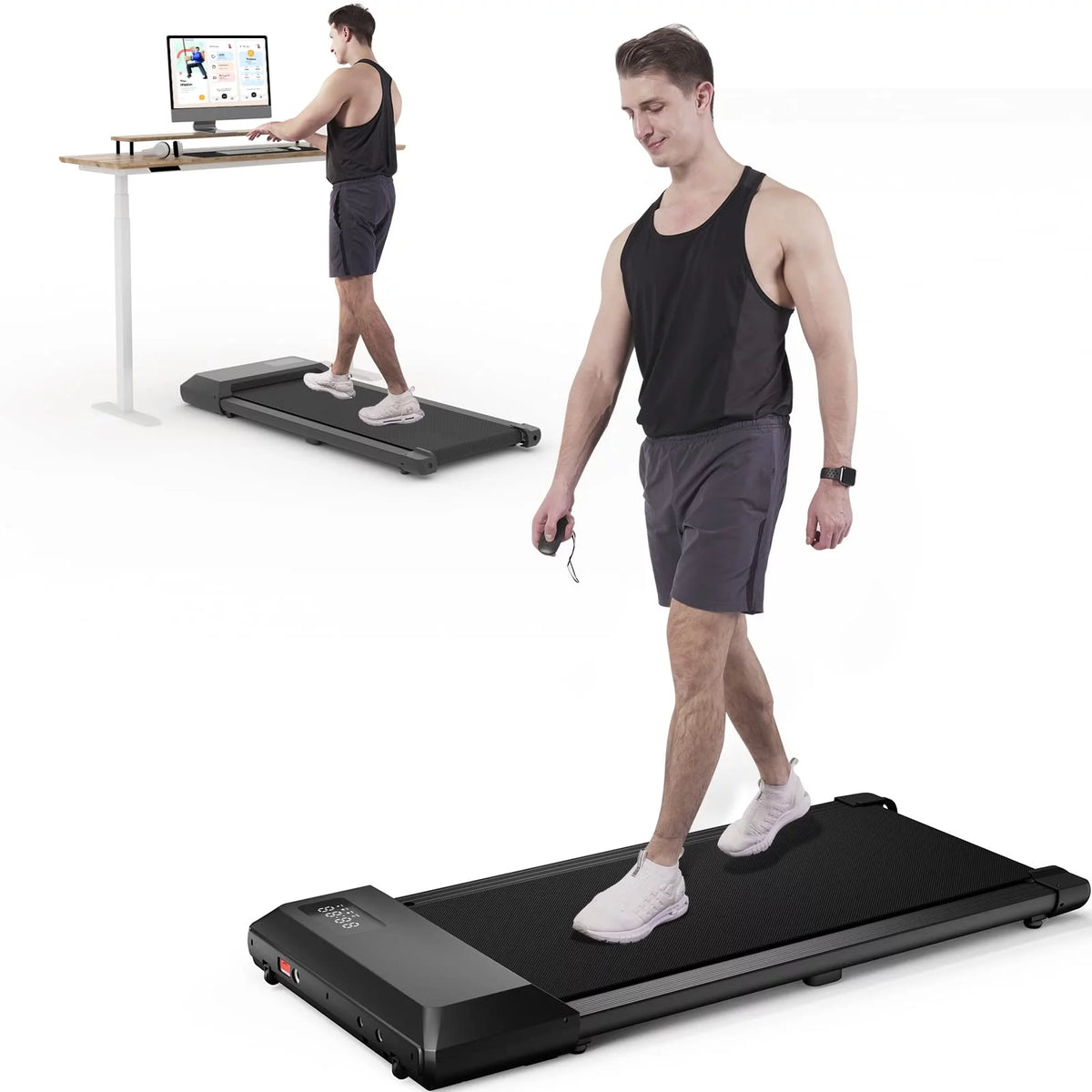 2.5Hp Walking Pad Treadmill with Remote Control and LED Display Q5479