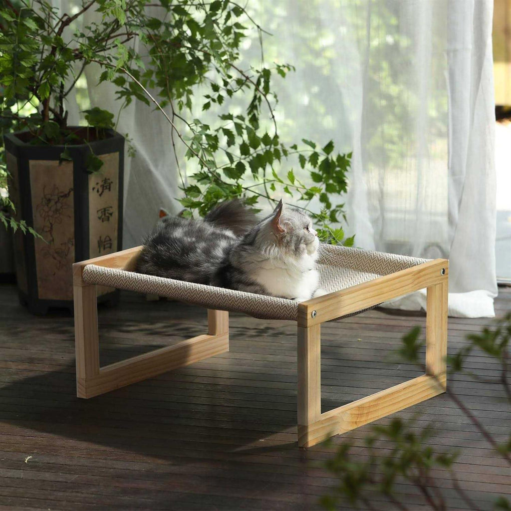 Large Breathable Wooden Cat Bed K3798