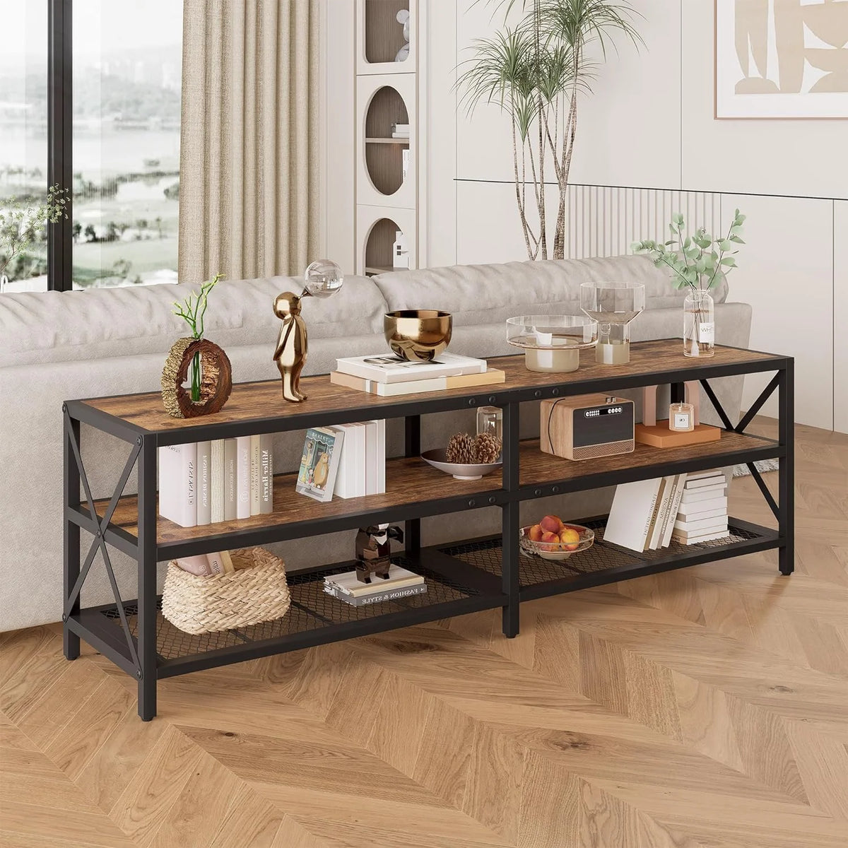 Wood TV Stand up to 75 Inch H749