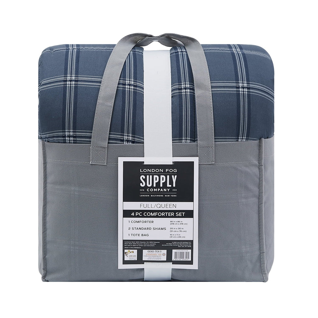Grey 4-Piece Garment Washed Comforter Set P79546