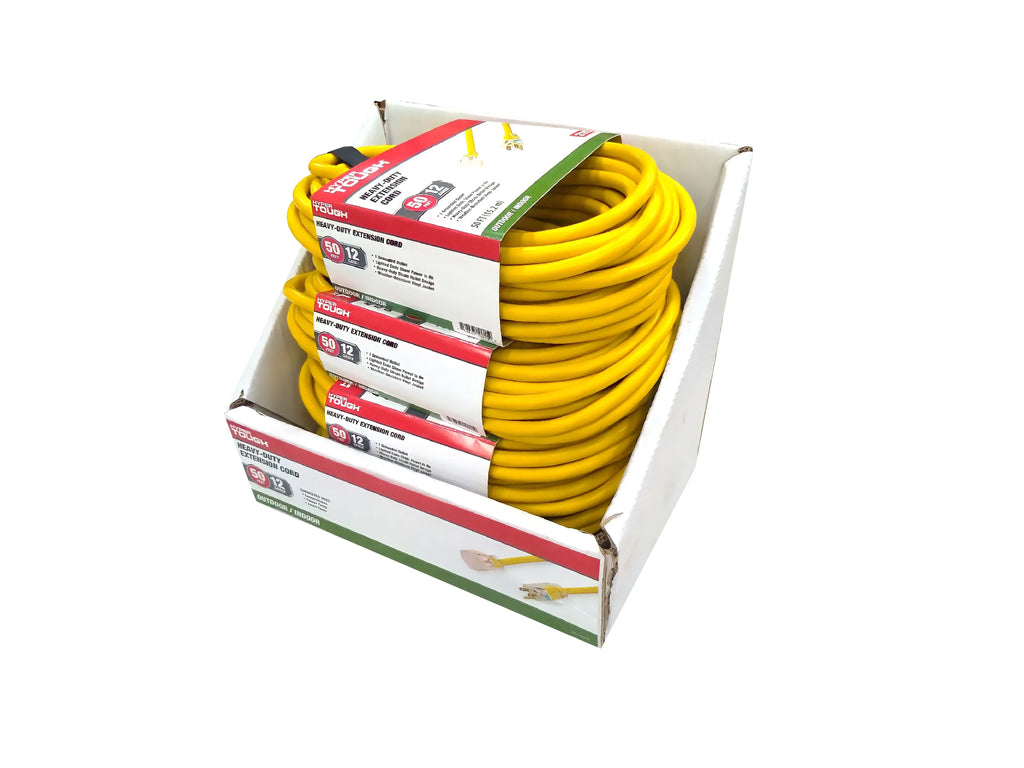 50ft Heavy Duty Yellow Vinyl Extension Cord V58118