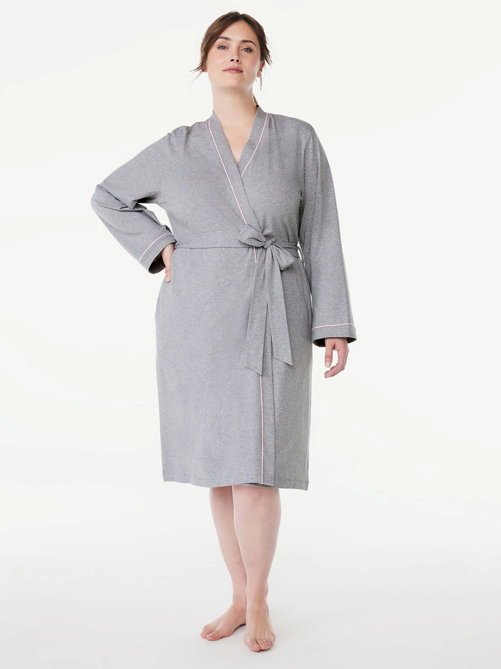 Women's Long Sleeve Wrap Robe I85084