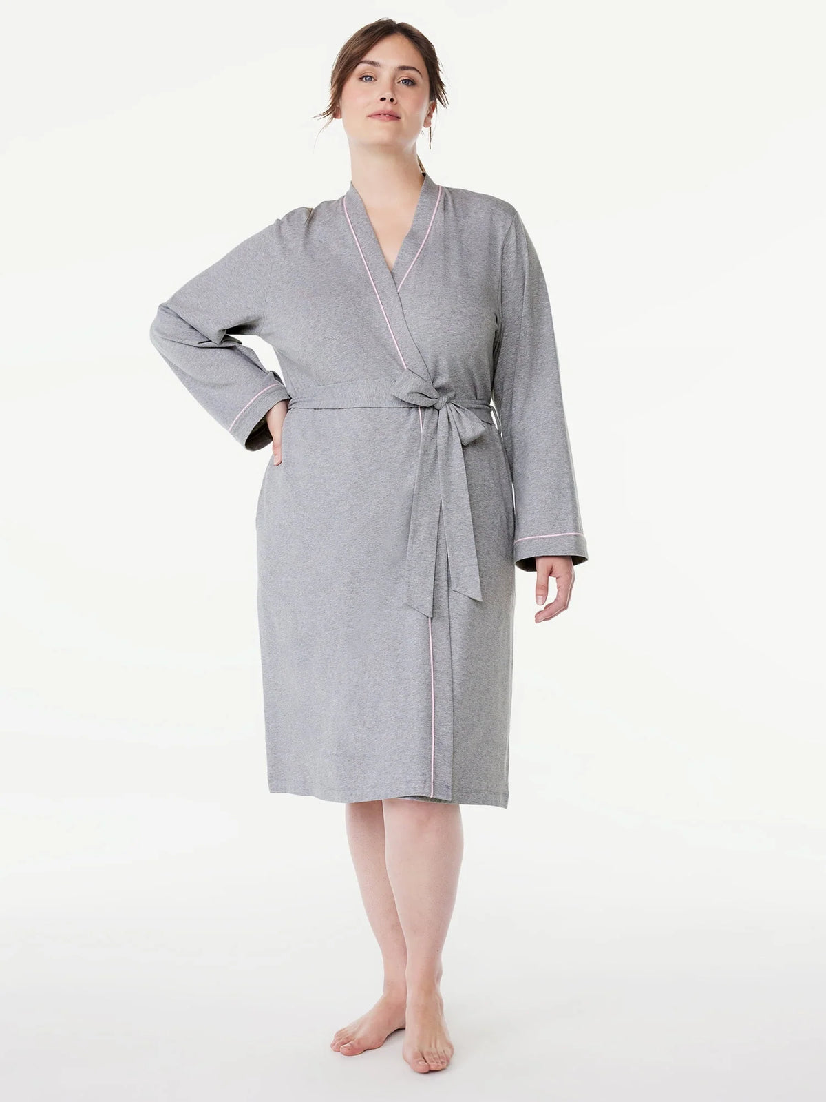 Women's Long Sleeve Wrap Robe I85084