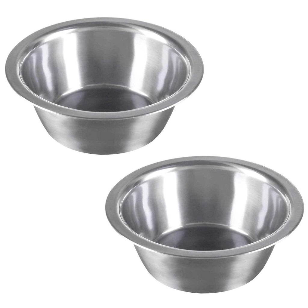 Set of 2 Stainless-Steel Hanging Pet Bowls N177829