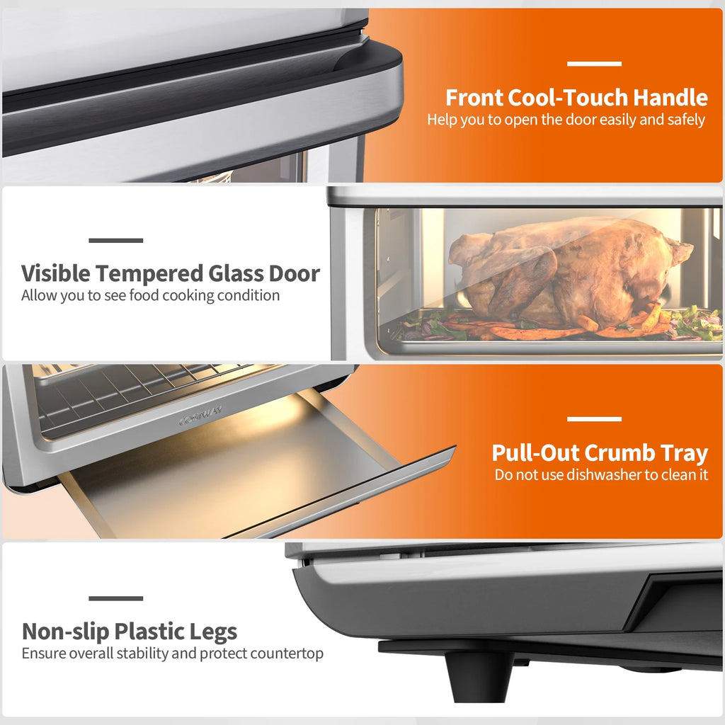 21QT Convection Air Fryer Toaster Oven 8-in-1 I208