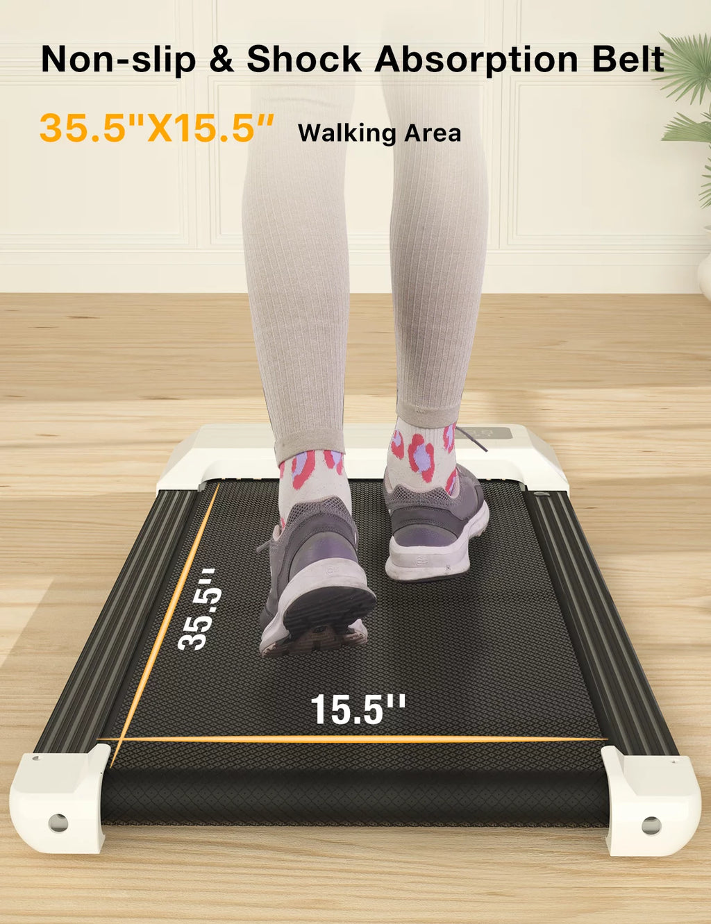 2.5Hp Walking Pad Treadmill with Remote Control and LED Display Q5479