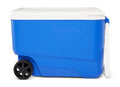 38 QT. Hard-Sided Ice Chest Cooler with Wheels, Blue U78128