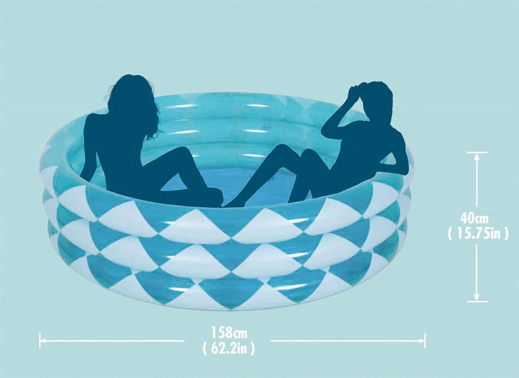 Blue Soft-Sided Round Inflatable Kiddie Pool B153541