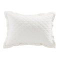 Linen Quilted Sham Standard Vintage White K44521