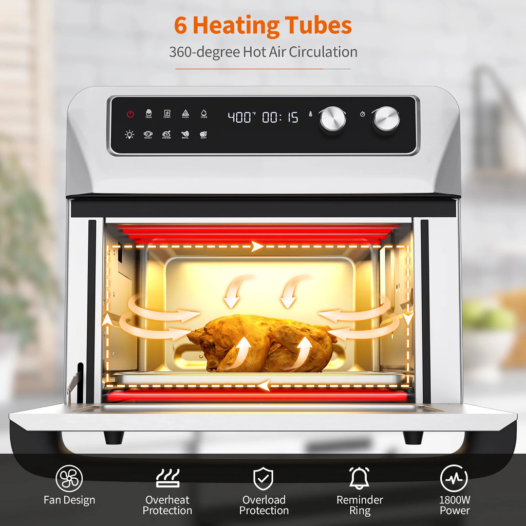 21QT Convection Air Fryer Toaster Oven 8-in-1 I208