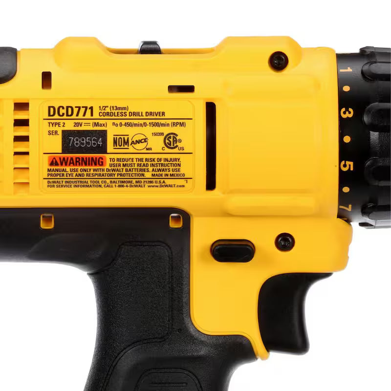 20V MAX Cordless 1/2 in. Drill/Driver with 2 Batteries, Charger and Bag X164