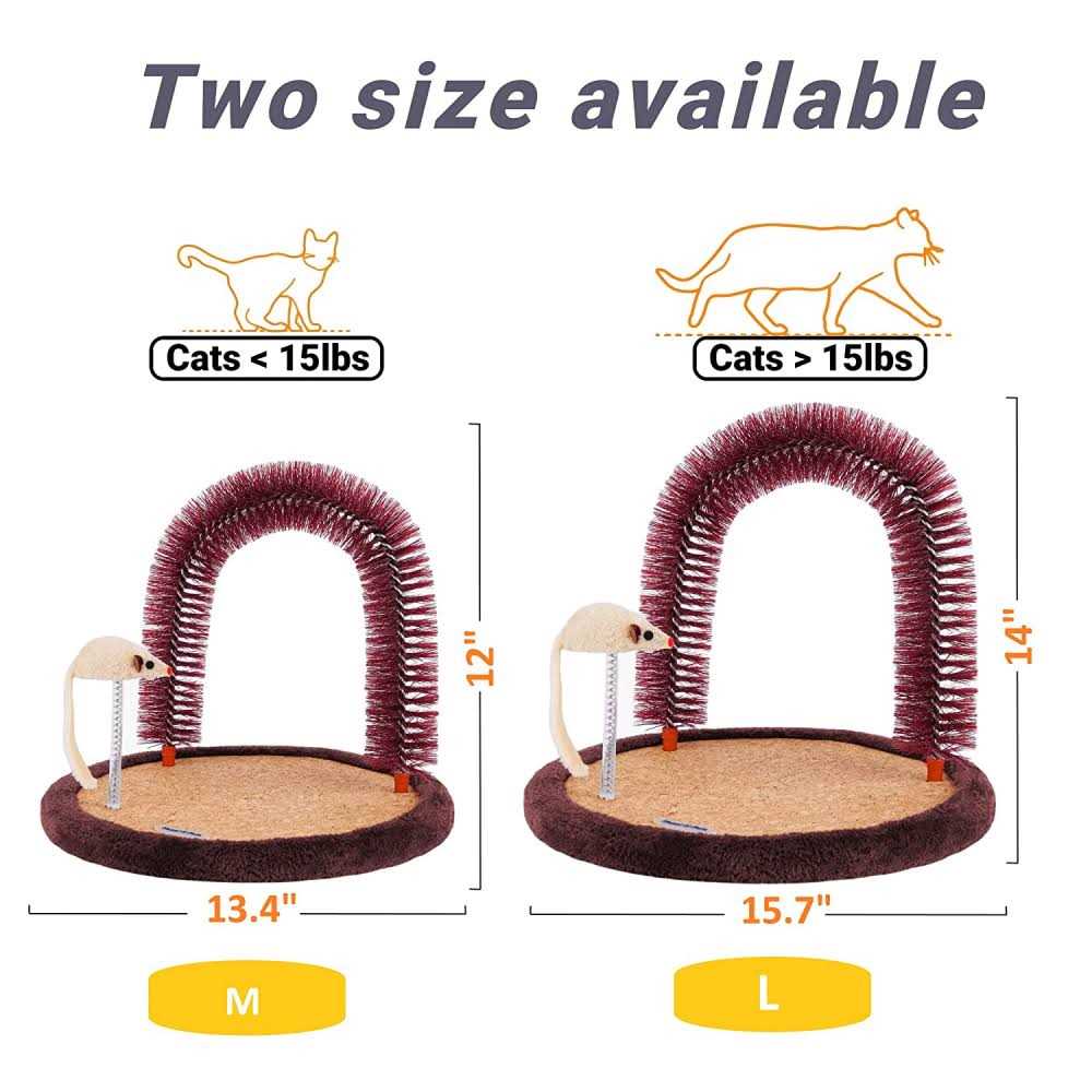 Cat Self Groomer Massager with Scratching Pad and Catnip Toy W443