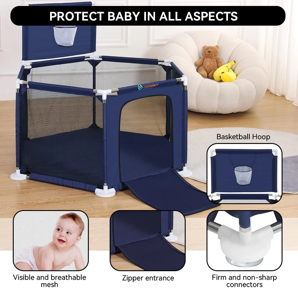 Blue Baby Playpen L2864