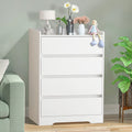 White 4 Drawer Wood Dresser V503