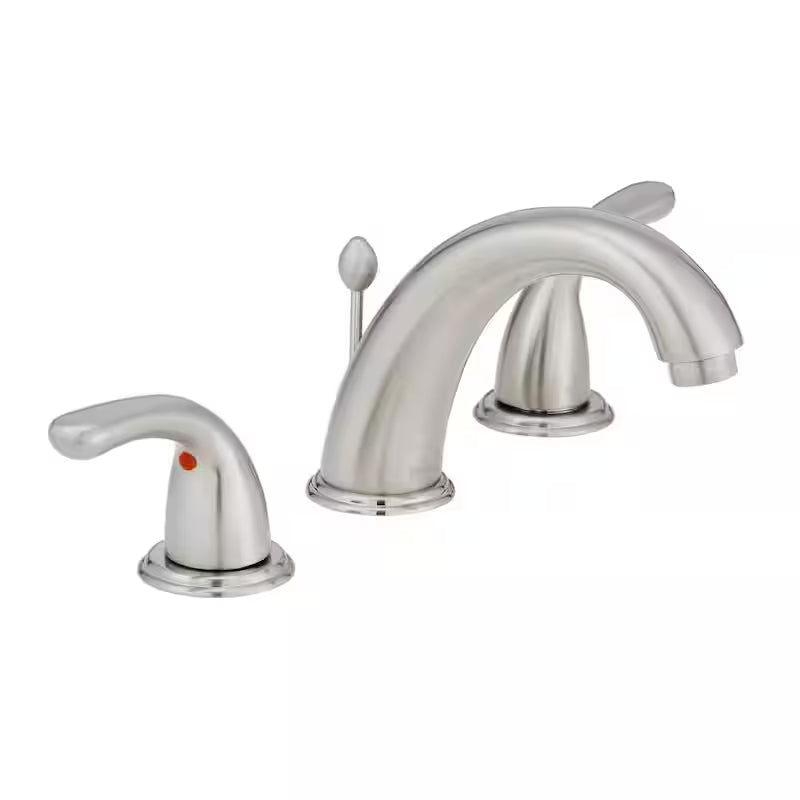 8 in. Widespread Double-Handle High-Arc Bathroom Faucet in Brushed Nickel L699035