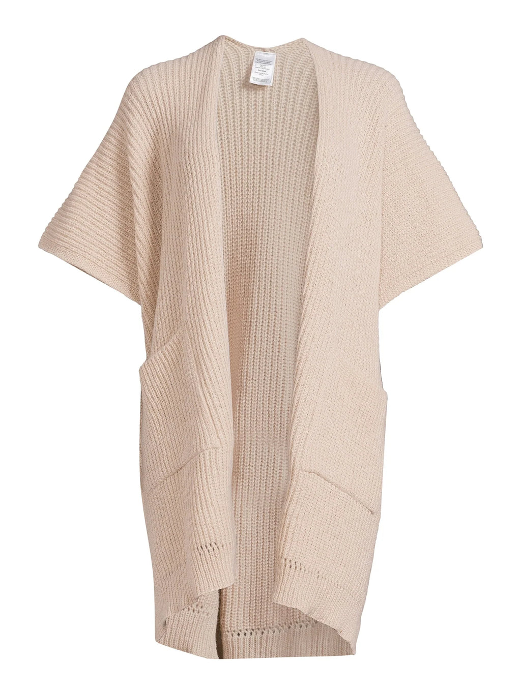 Ribbed Sweater Cape with Pockets C55508
