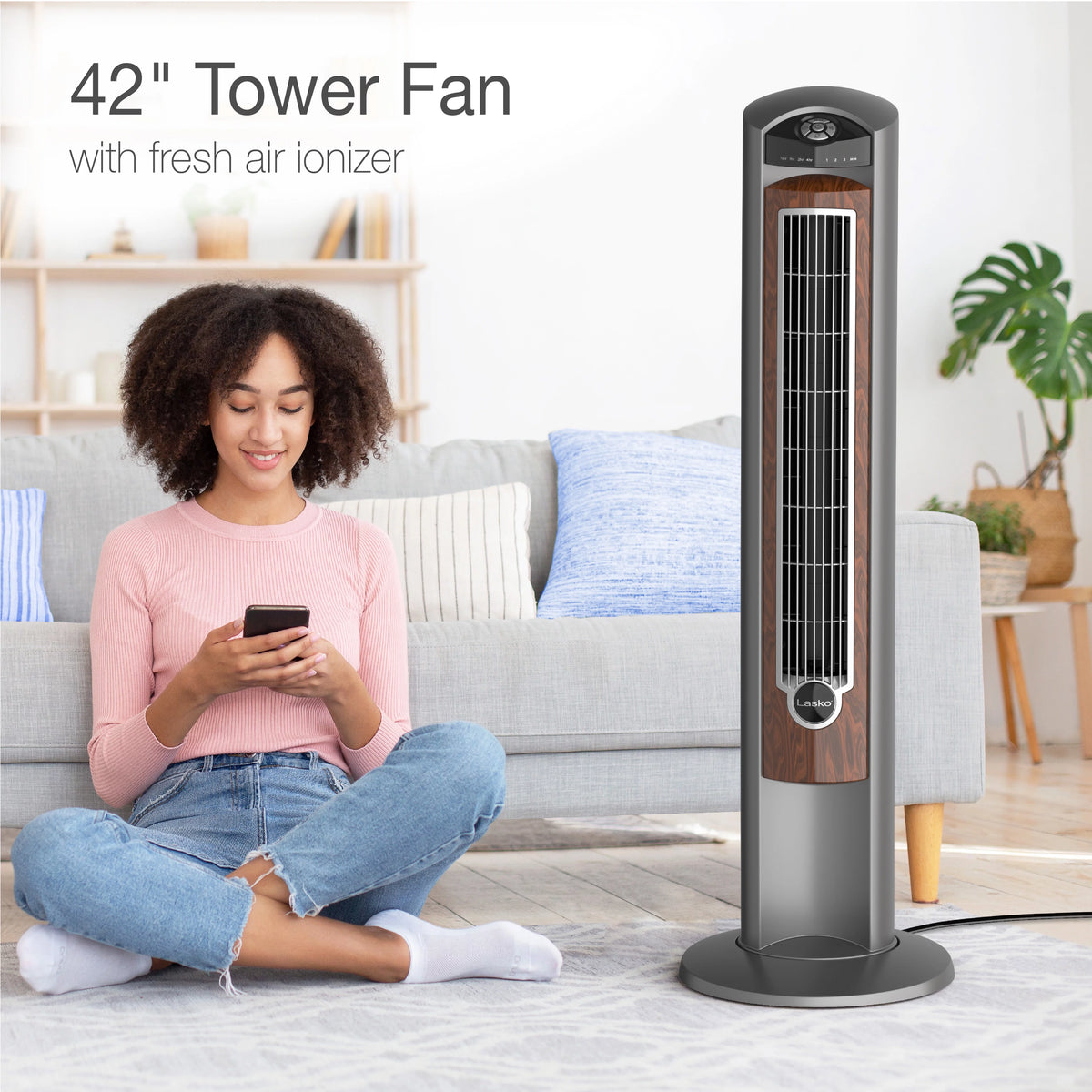 42 Tower Fan with Ionizer, Timer and Remote M5766