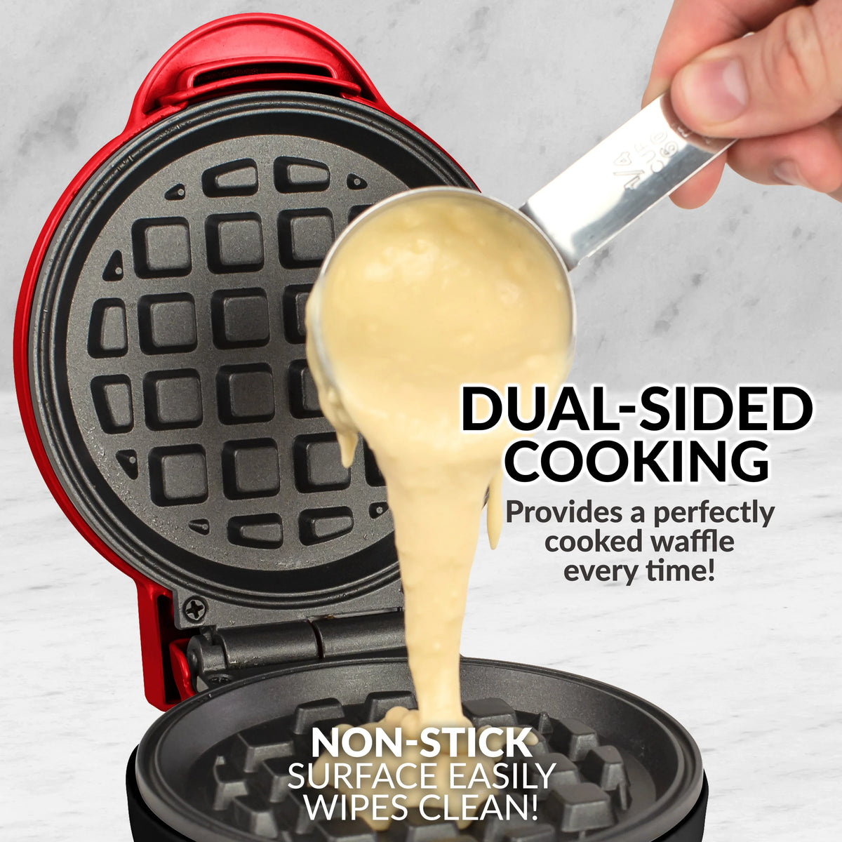 Red Electric Waffle Maker C96437