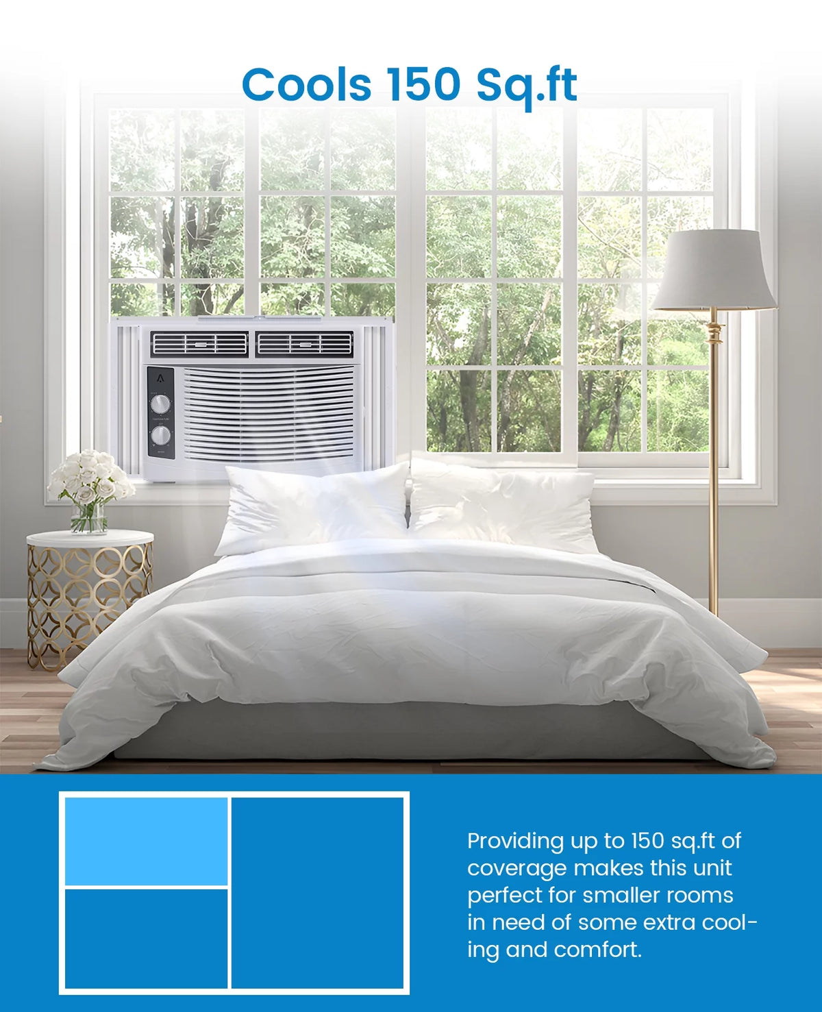 5000 BTU Window Air Conditioner with Mechanical Controls J9147
