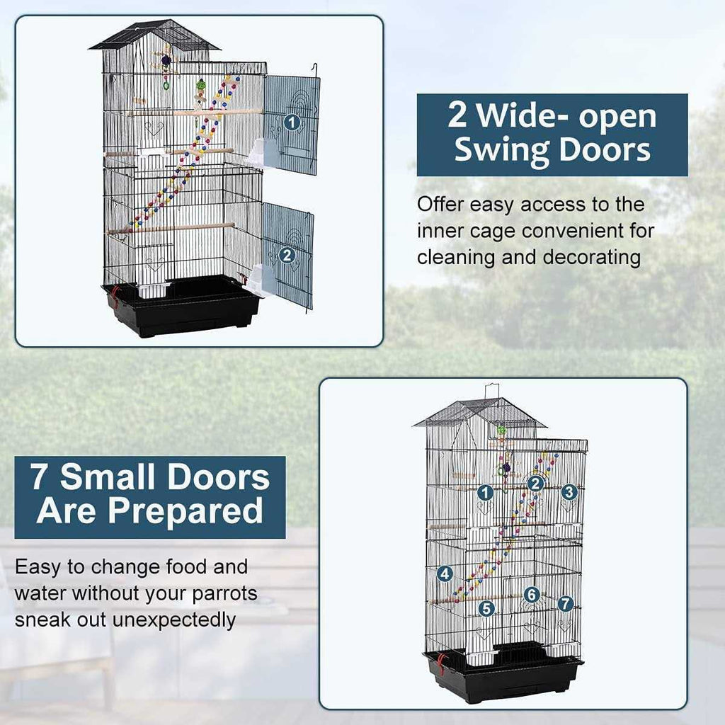 39 Inch Bird Cage with Accessories C238