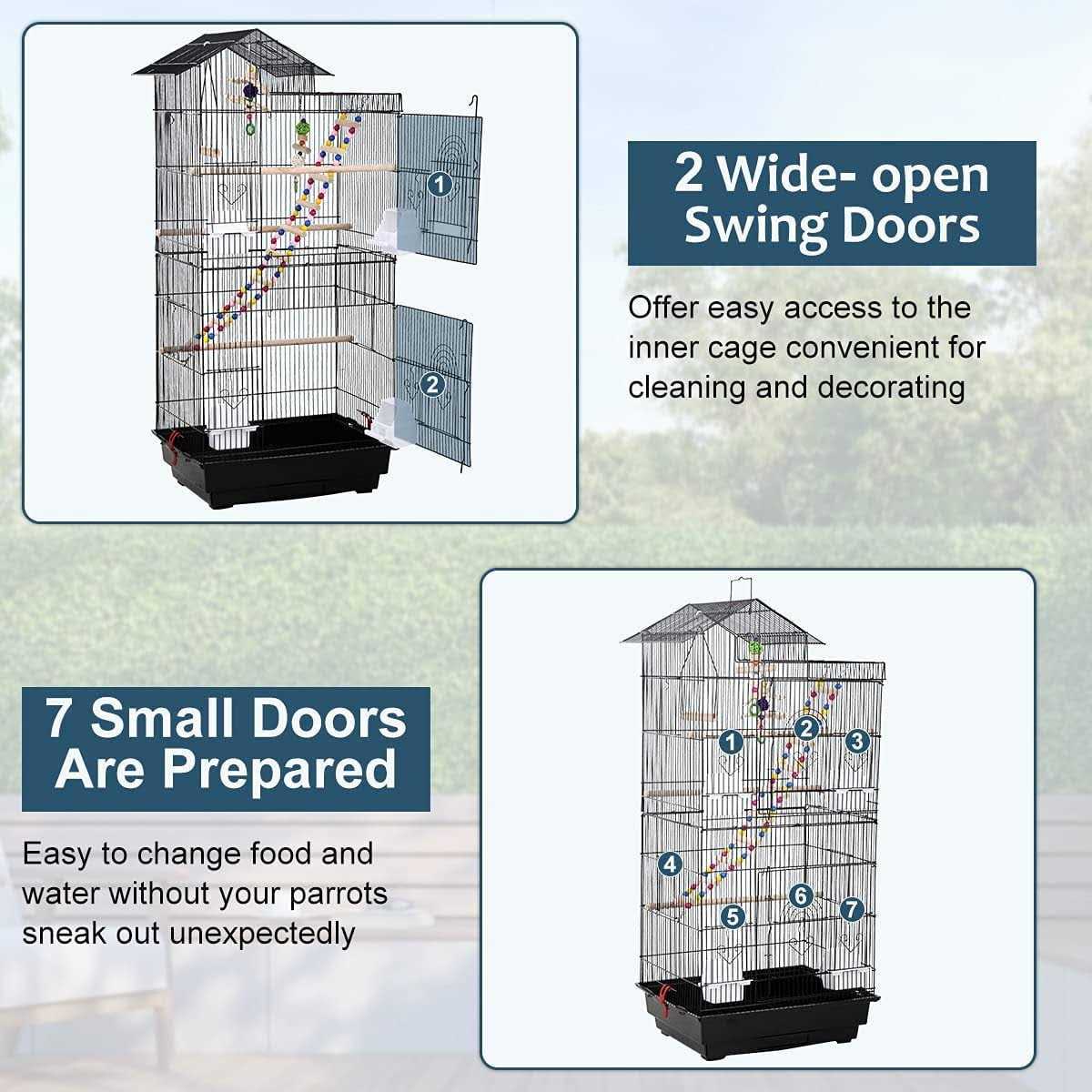 39 Inch Bird Cage with Accessories C238