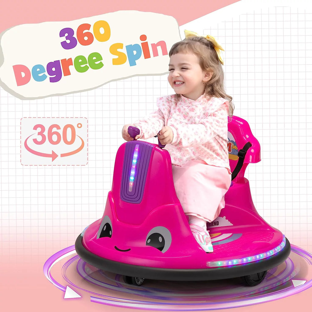 12V Kids Bumper Car with Remote Control LED Lights P60795