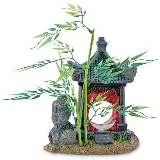 Asian Gazebo with Bamboo Ornament A2313