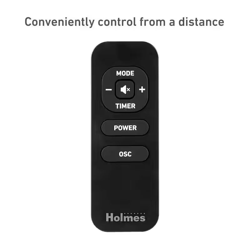Black 6-Speed Digital Tower Fan with Remote Control C519