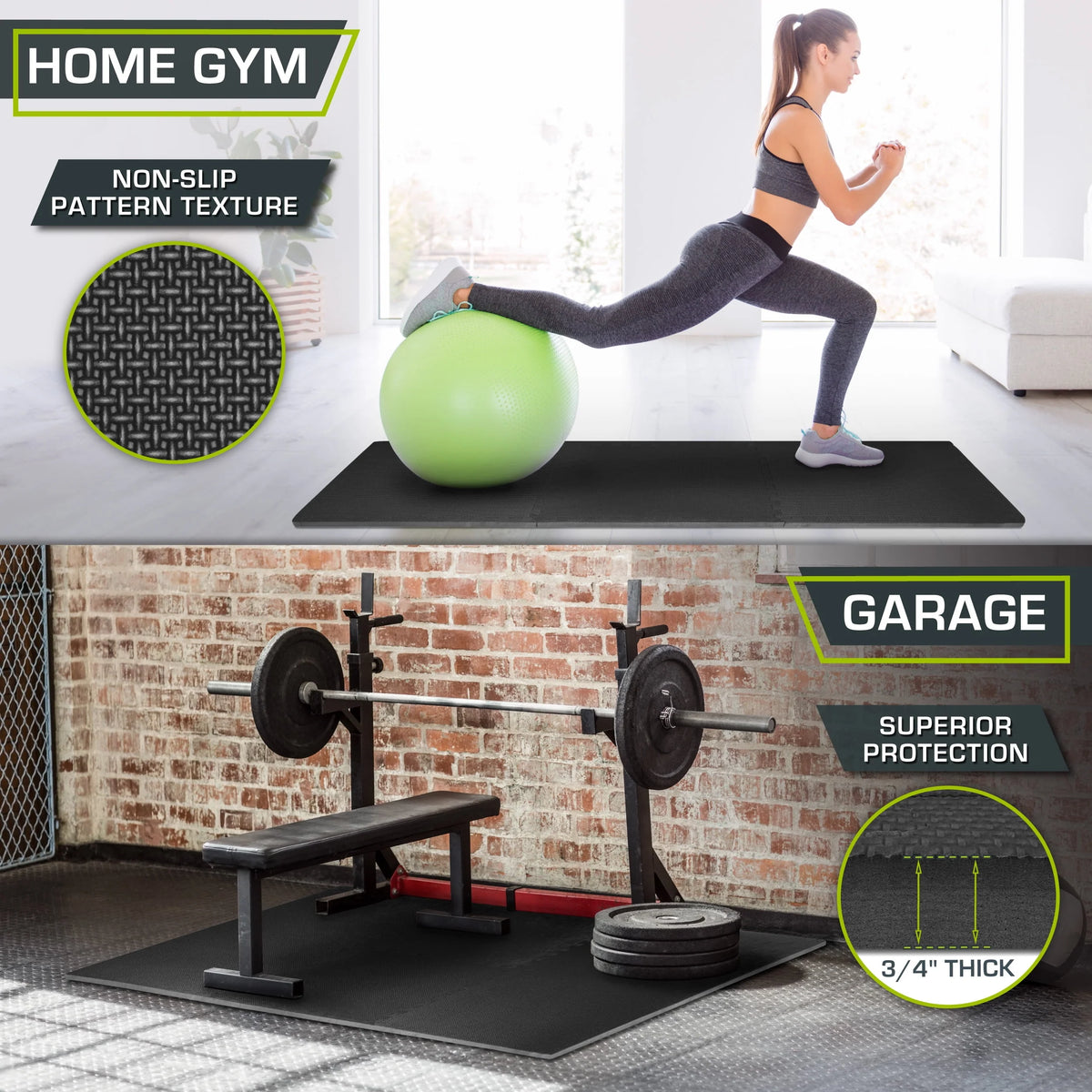 Extra Thick EVA Foam Exercise Mat Tiles L79817