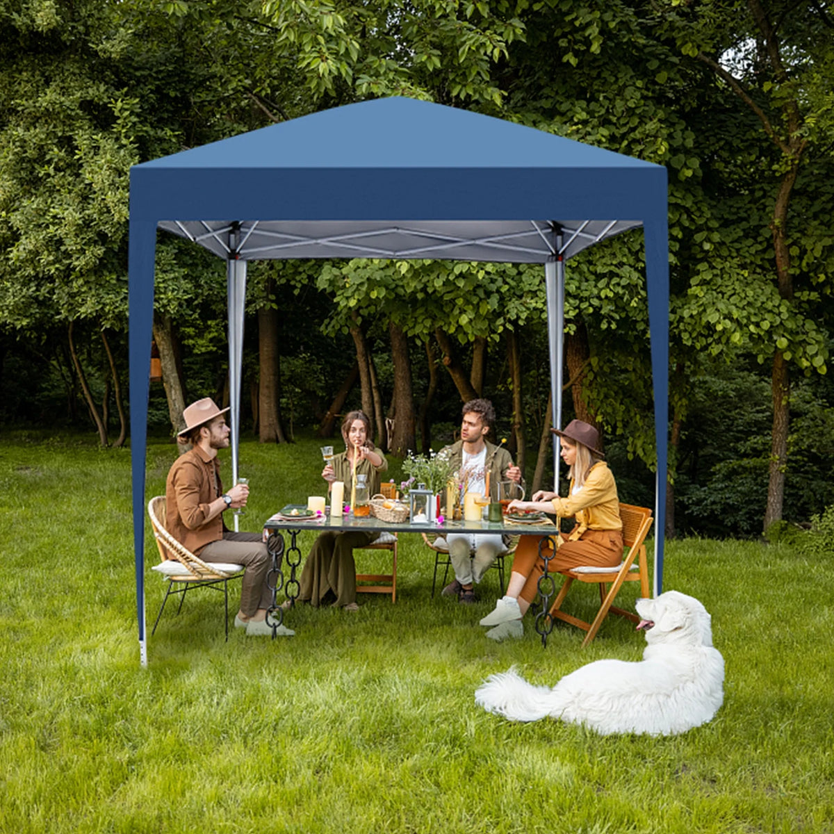 10' x 10' Pop-up Waterproof Canopy Tent with Carry Bag A273