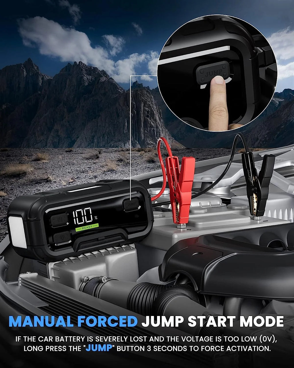 32000mAh 12V Battery Jump Starter with LED Display V33220
