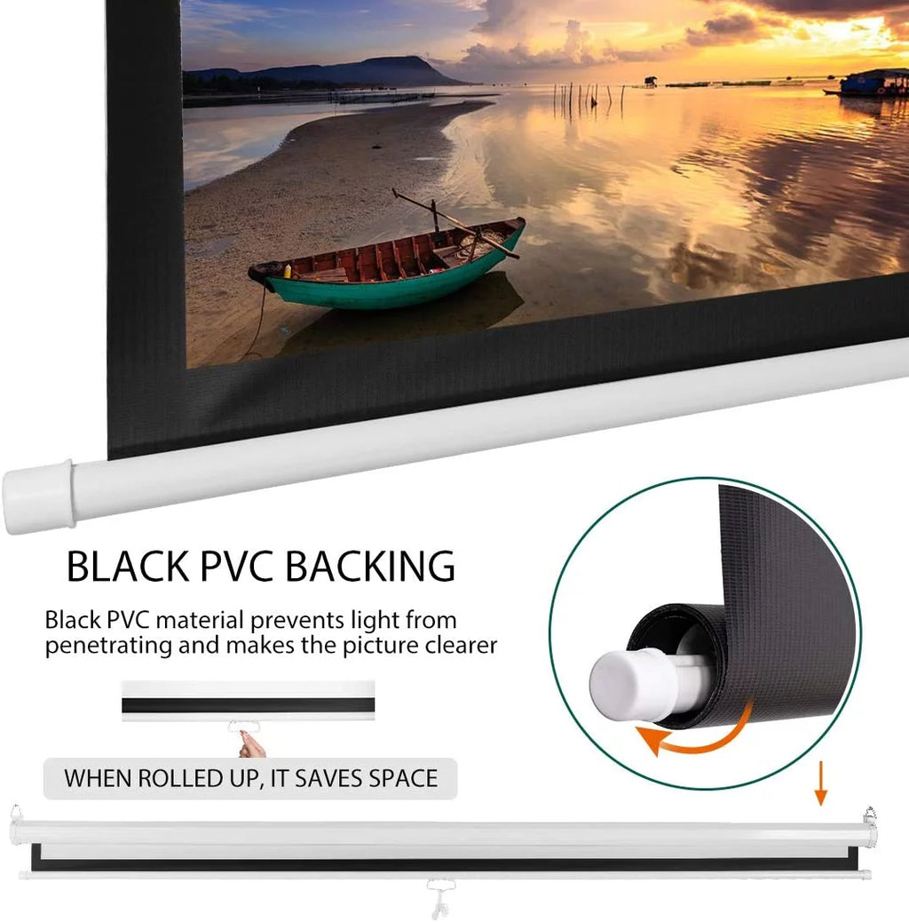 80 inch 16:9 HD Retractable Projector Screen T75316