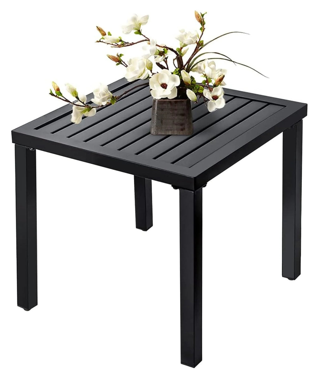 Black Metal Patio Side Table P319
