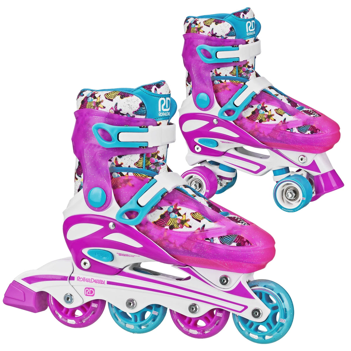 Adjustable 2-in-1 Roller and Inline Skates I905
