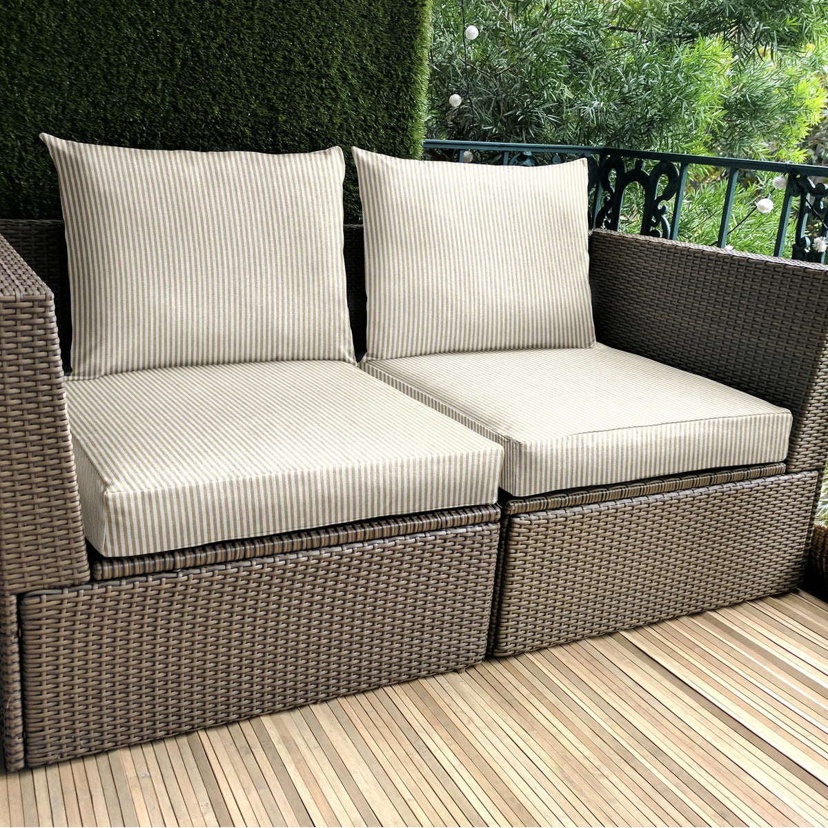 Beige Stripe Outdoor Slip Covers P938