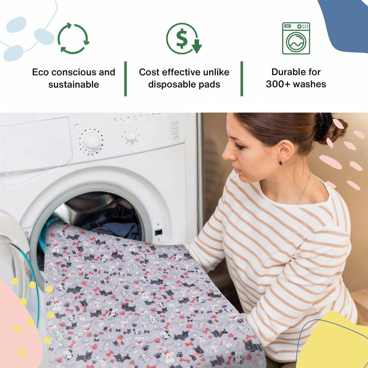 Quilted Washable Reusable Dog Pee Pads J455