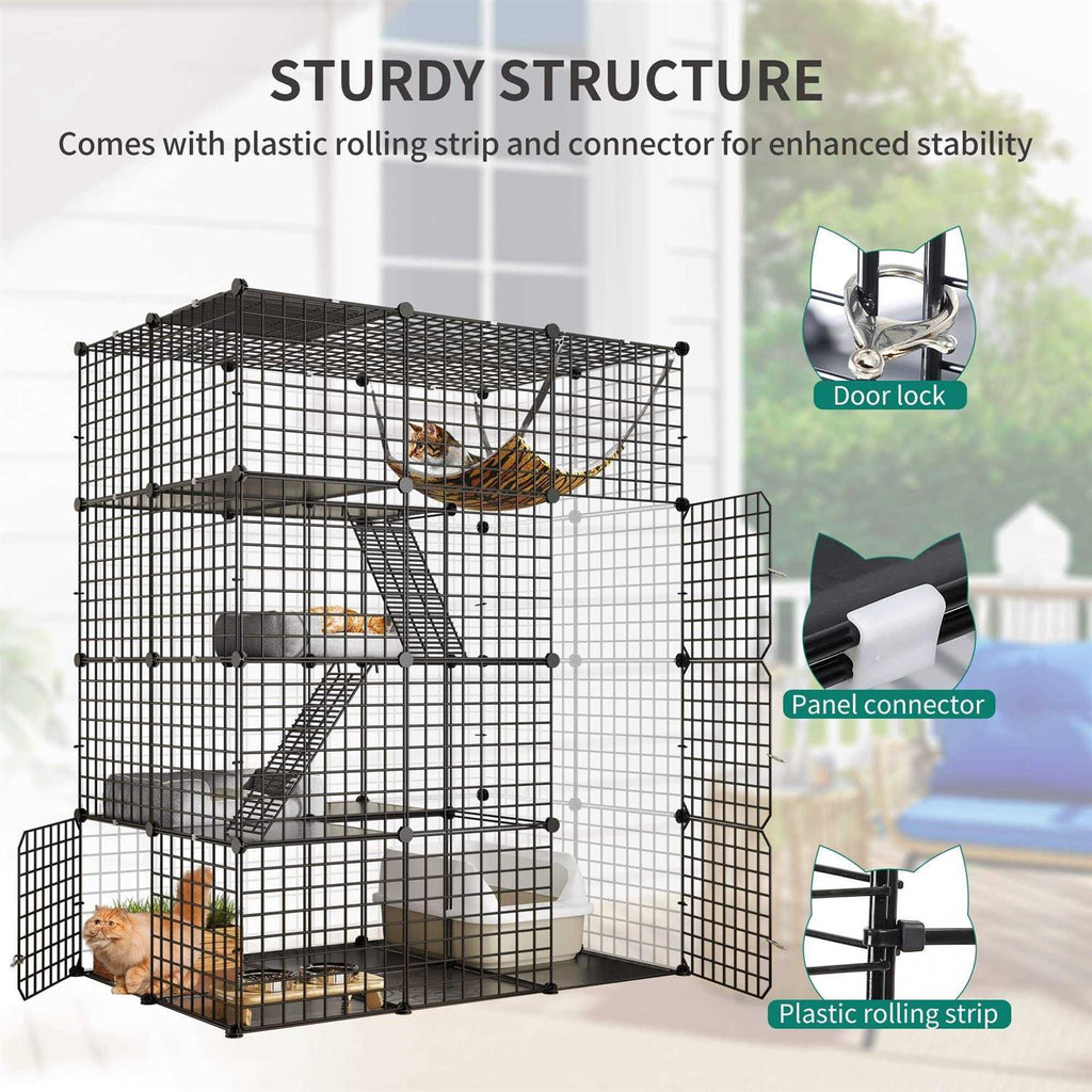 4 Tier Cat Hammock Cat Enclosure T418628