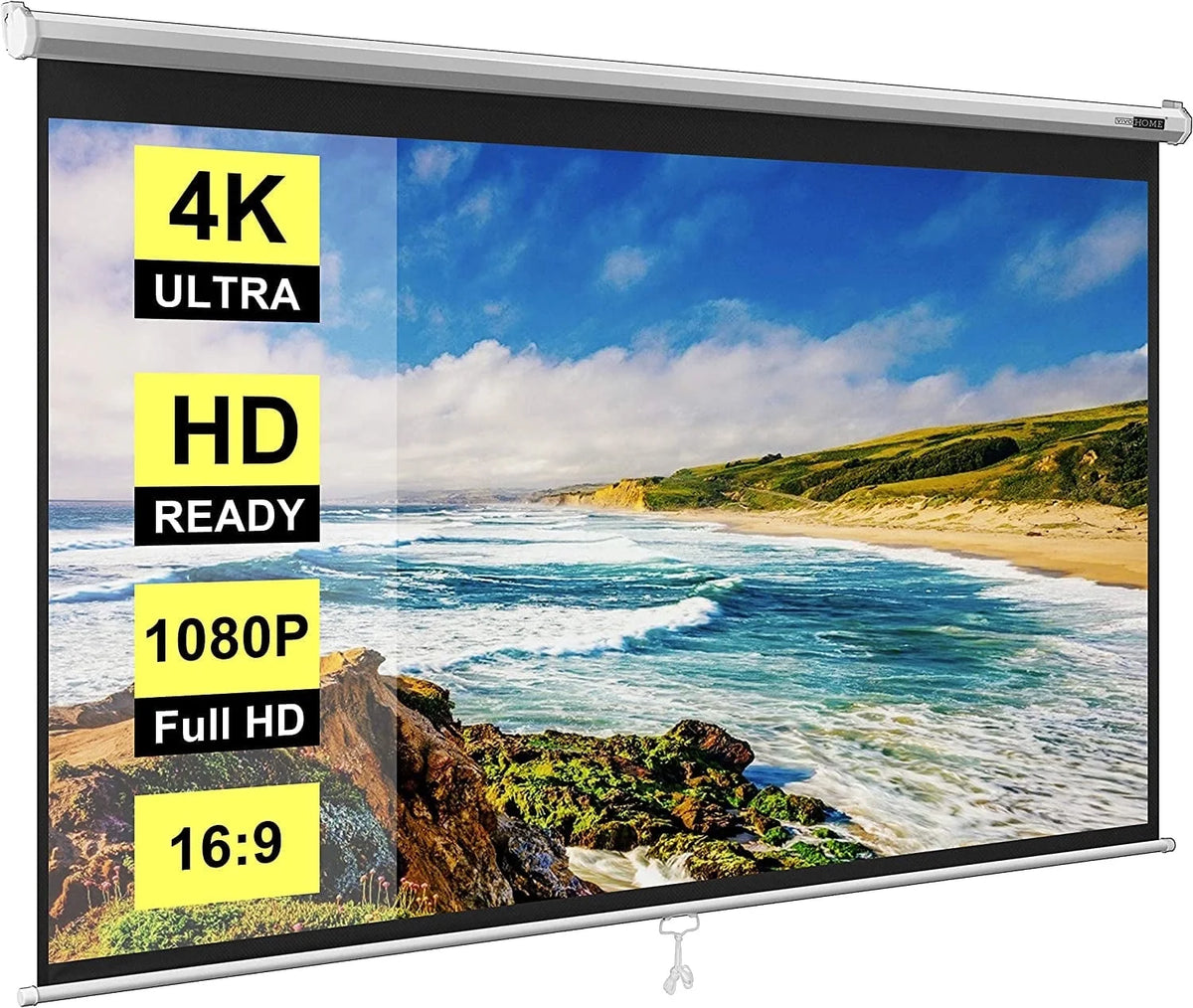80 inch 16:9 HD Retractable Projector Screen T75316