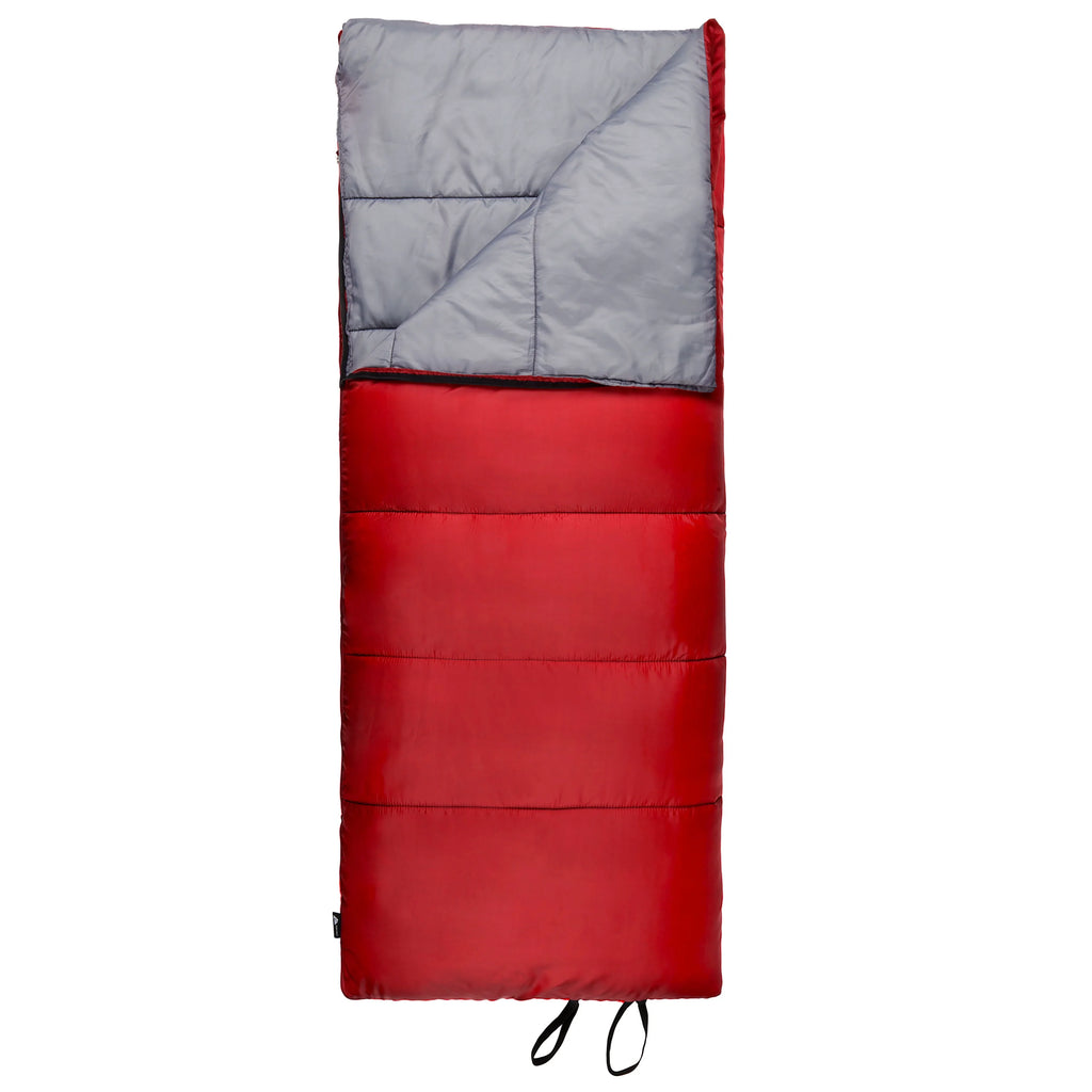 50-Degree Warm Weather Rectangular Sleeping Bag, Red, 33x75 Z59728