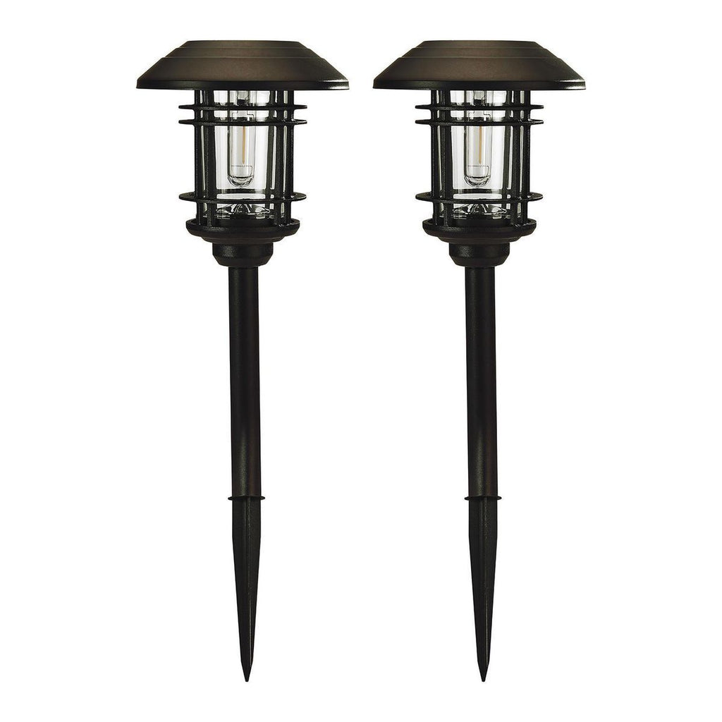 8 Lumen 19 in. Solar LED Glass Pathway Lights, 2 Pack G777640