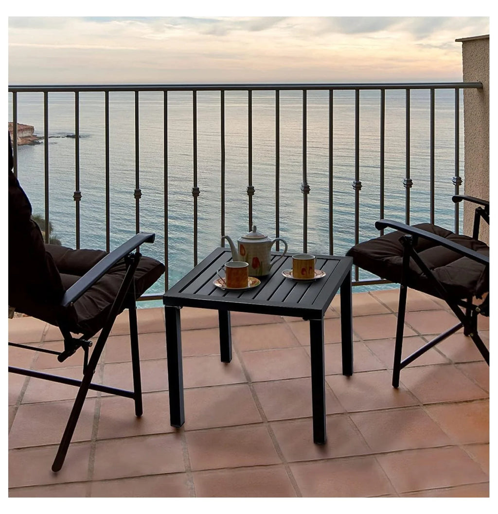 Black Metal Patio Side Table P319