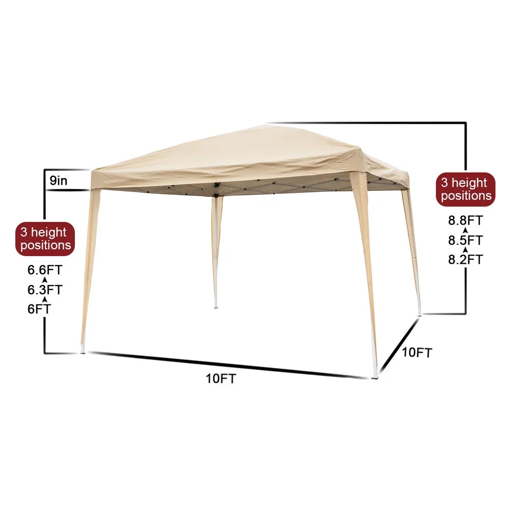 10' x 10' Pop-up Waterproof Canopy Tent with Carry Bag A273
