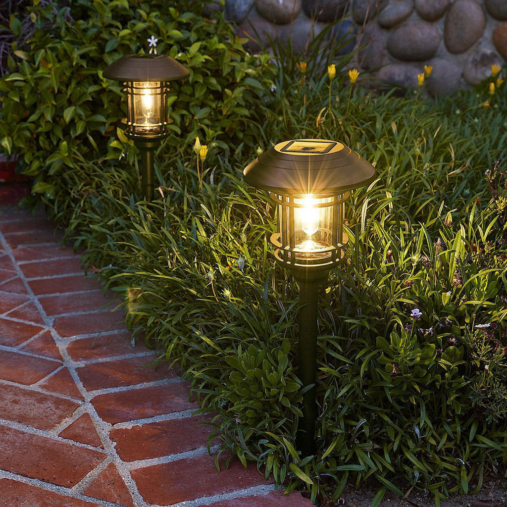 8 Lumen 19 in. Solar LED Glass Pathway Lights, 2 Pack G777640